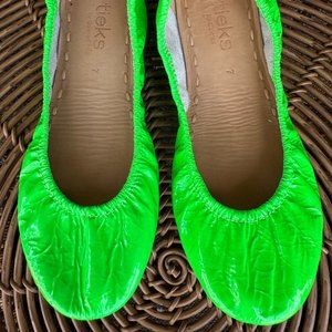 Galactic Green Tieks ballet flats